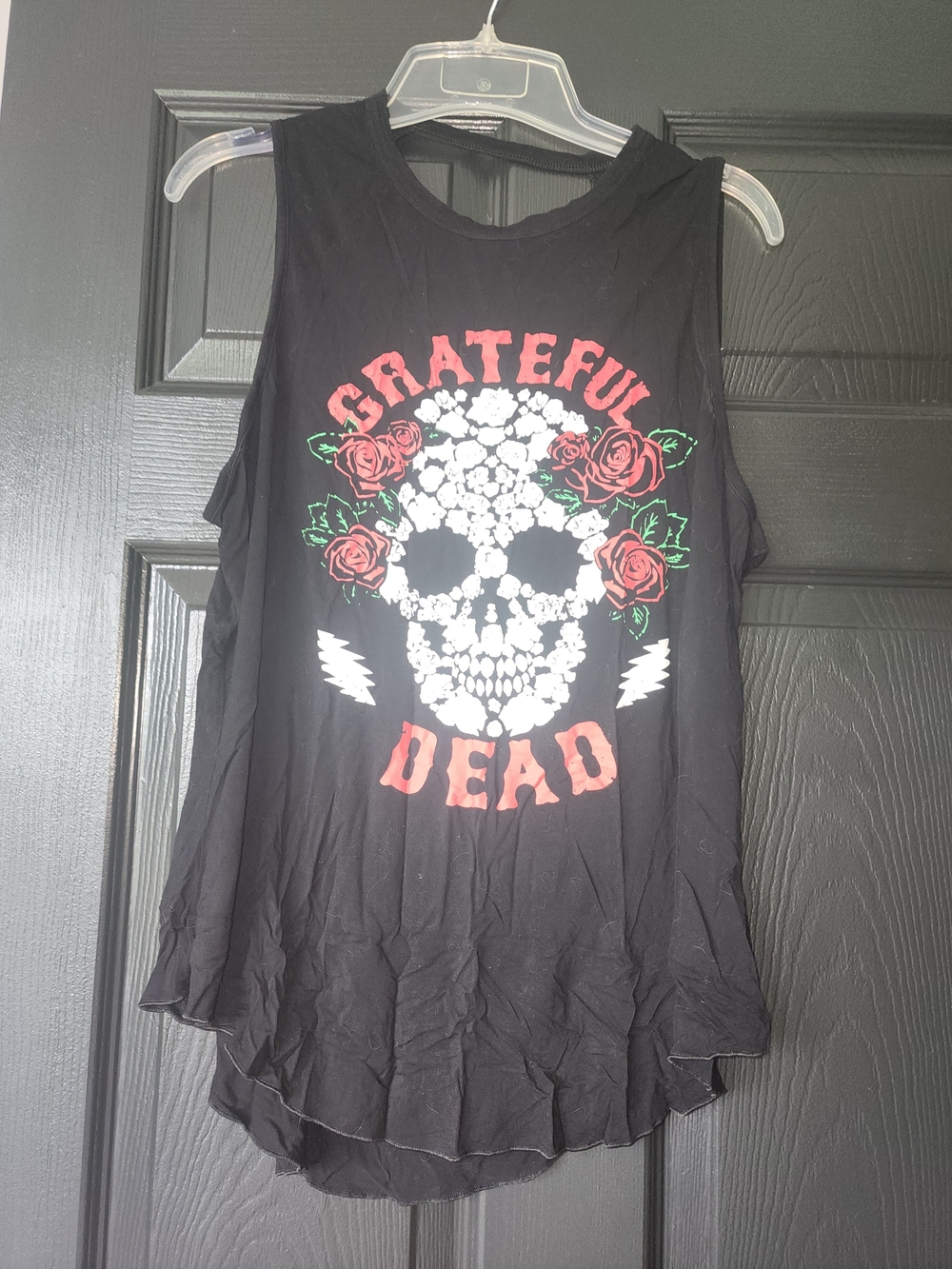 Grateful Dead Black Skull & Rose Tank Top